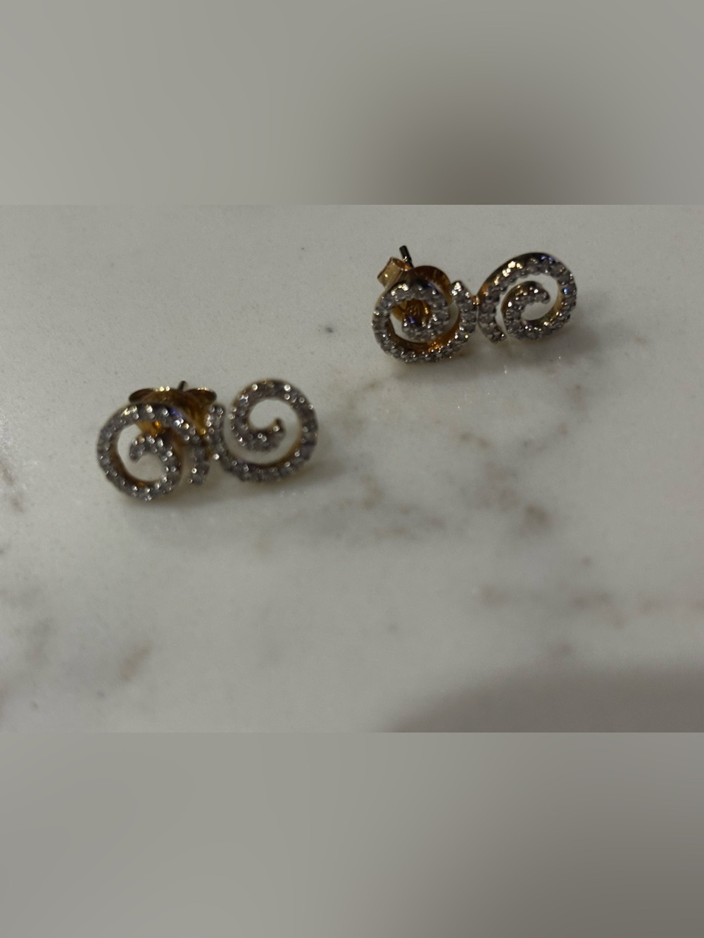 14K Diamond Gold Stud Earrings